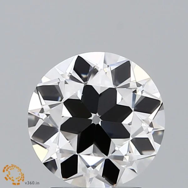 2.01 Carat Old European Cut Lab Grown Diamond, Excellent Polish, F Color, VS1 Clarity