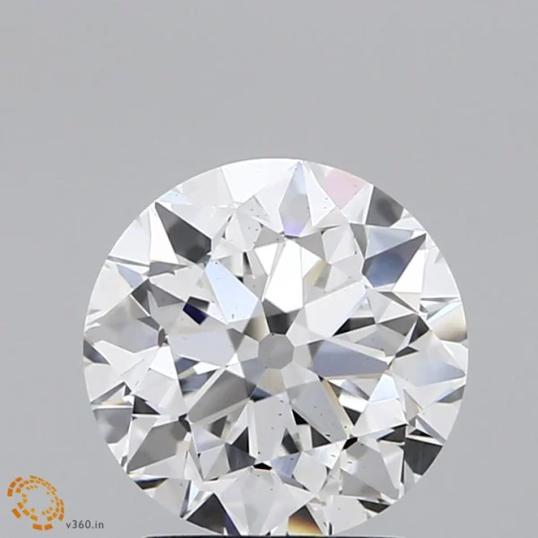 2.04 Carat Old European Cut Lab Grown Diamond, Excellent Polish, E Color, VS2 Clarity