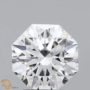 2.06 Carat Octagonal Modified Brilliant Lab Grown Diamond, Excellent Polish, F Color, VS1 Clarity