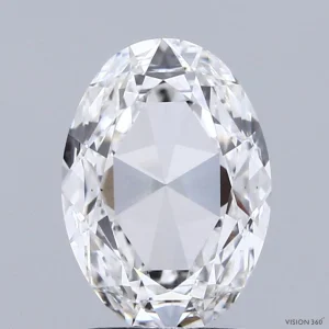 1.89 Carat Oval Mixed Cut Lab Grown Diamond, Excellent Polish, F Color, VS1 Clarity
