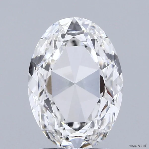 1.89 Carat Oval Mixed Cut Lab Grown Diamond, Excellent Polish, F Color, VS1 Clarity