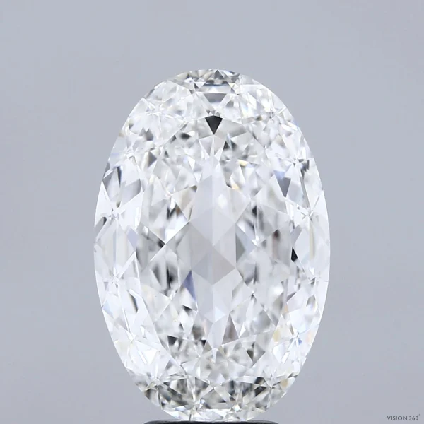 5.07 Carat Oval Mixed Cut Lab Grown Diamond, Excellent Polish, F Color, VVS2 Clarity