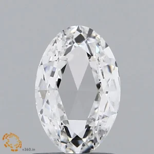 0.80 Carat Oval Rose Lab Grown Diamond, Excellent Polish, E Color, VVS2 Clarity