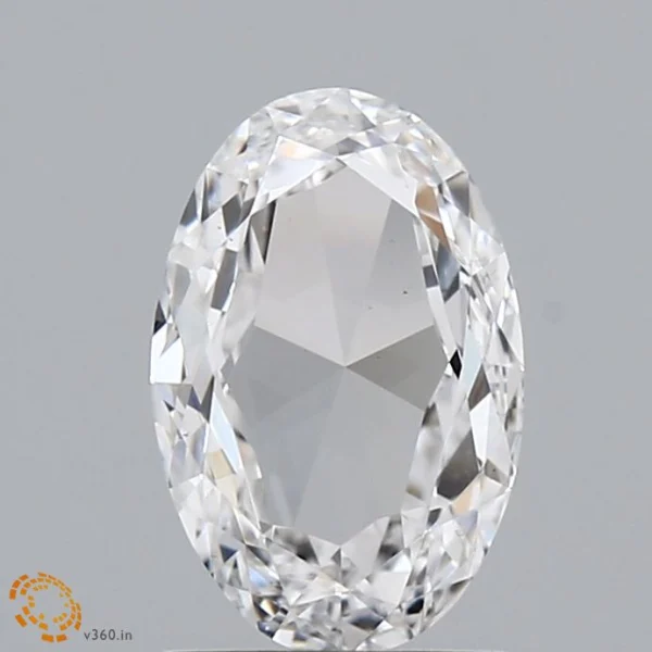 1.10 Carat Oval Rose Lab Grown Diamond, Very Good Polish, D Color, VS1 Clarity