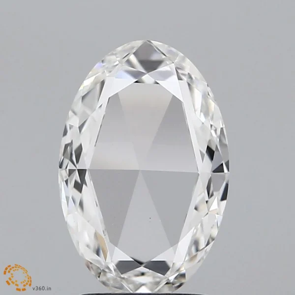 CC-OR-166-EX-E-VVS2-LNGX-12-7 1.66 Carat Oval Rose Lab Grown Diamond, Excellent Polish, E Color, VVS2 Clarity