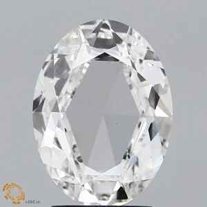 2.02 Carat Oval Rose Lab Grown Diamond, Excellent Polish, F Color, VS1 Clarity