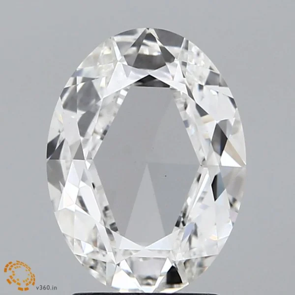 2.02 Carat Oval Rose Lab Grown Diamond, Excellent Polish, F Color, VS1 Clarity