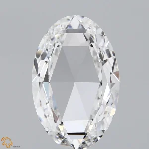 3.53 Carat Oval Rose Lab Grown Diamond, Excellent Polish, E Color, VVS2 Clarity