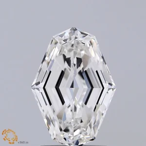 CC-OSC-176-EX-F-VVS2-NGX-60-1065 1.76 Carat Octagonal Step Cut Lab Grown Diamond, Excellent Polish, F Color, VVS2 Clarity