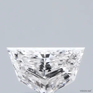0.49 Carat Pentagon Step Cut Lab Grown Diamond, Very Good Polish, F Color, VVS2 Clarity