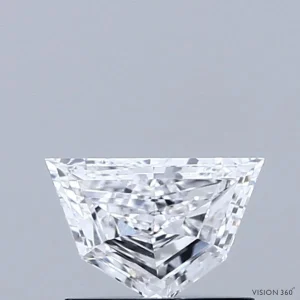 0.50 Carat Pentagon Step Cut Lab Grown Diamond, Very Good Polish, D Color, VVS2 Clarity