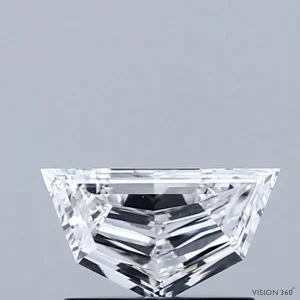 0.51 Carat Pentagon Step Cut Lab Grown Diamond, Excellent Polish, E Color, VS1 Clarity