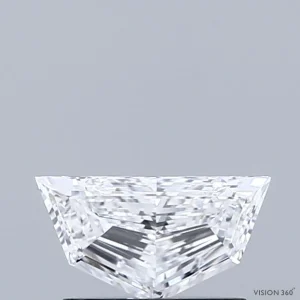 0.53 Carat Pentagon Step Cut Lab Grown Diamond, Very Good Polish, D Color, VVS2 Clarity