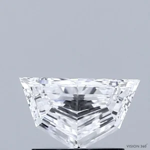 0.59 Carat Pentagon Step Cut Lab Grown Diamond, Very Good Polish, D Color, VVS2 Clarity