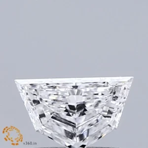 0.61 Carat Pentagon Step Cut Lab Grown Diamond, Very Good Polish, D Color, VVS2 Clarity
