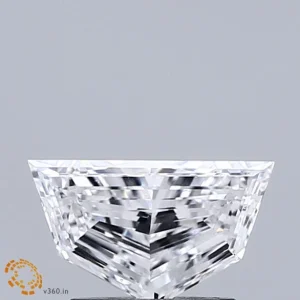 0.74 Carat Pentagon Step Cut Lab Grown Diamond, Excellent Polish, D Color, VVS2 Clarity