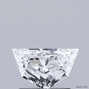 0.74 Carat Pentagon Step Cut Lab Grown Diamond, Excellent Polish, F Color, VVS1 Clarity