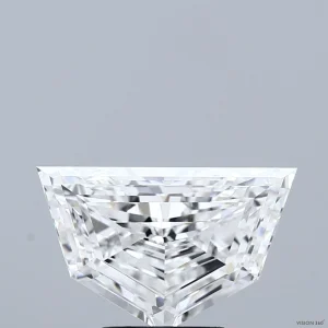 3.11 Carat Pentagon Step Cut Lab Grown Diamond, Excellent Polish, E Color, VVS2 Clarity