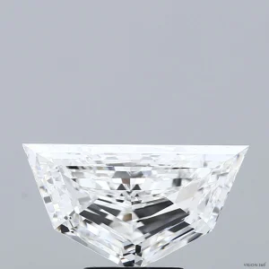 3.12 Carat Pentagon Step Cut Lab Grown Diamond, Excellent Polish, E Color, VVS2 Clarity
