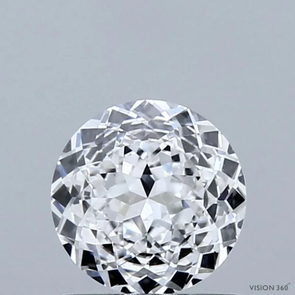 CC-RM-086-EX-D-VVS1-NGB-33-606-A 0.86 Carat Round Modified Lab Grown Diamond, Excellent Polish, D Color, VVS1 Clarity