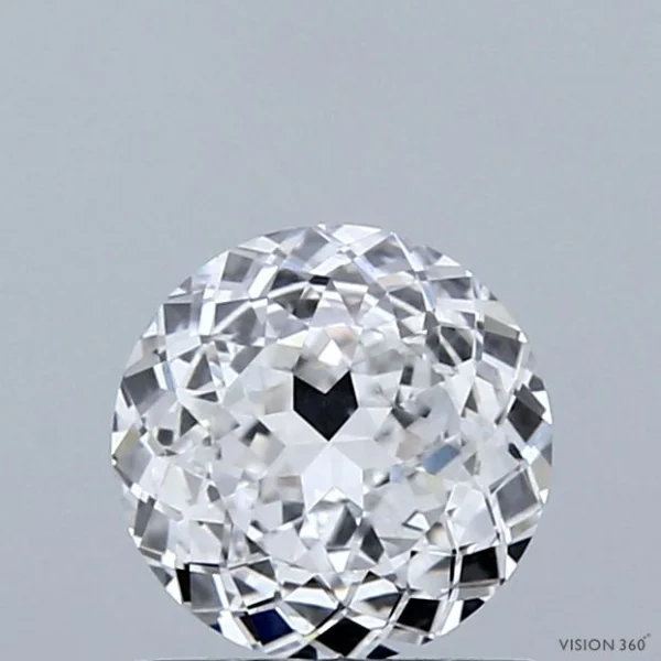 0.88 Carat Round Modified Lab Grown Diamond, Very Good Polish, E Color, VS1 Clarity