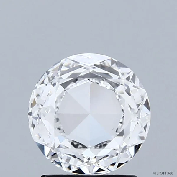1.50 Carat Round Modified Lab Grown Diamond, Excellent Polish, D Color, VVS2 Clarity