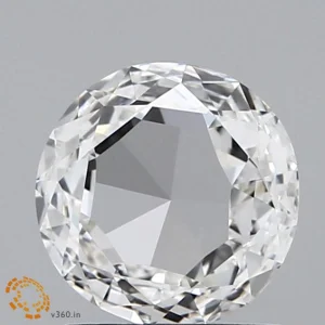 0.88 Carat Round Rose Lab Grown Diamond, Excellent Polish, G Color, VVS2 Clarity