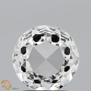 1.07 Carat Round Rose Lab Grown Diamond, Excellent Polish, F Color, VS2 Clarity