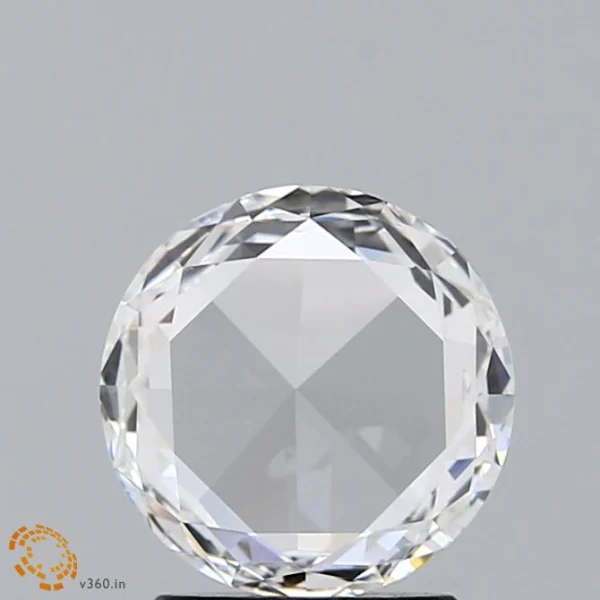 1.07 Carat Round Rose Lab Grown Diamond, Excellent Polish, F Color, VVS2 Clarity