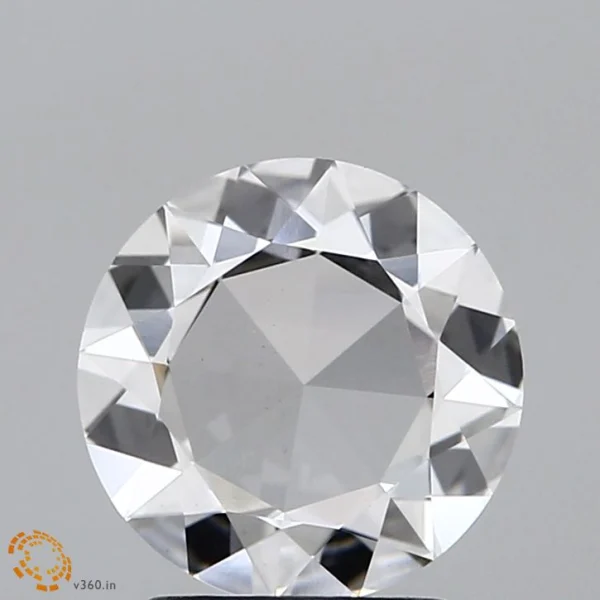 1.16 Carat Round Rose Lab Grown Diamond, Excellent Polish, F Color, VS1 Clarity