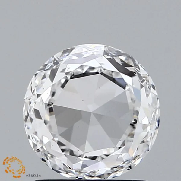 CC-RR-129-EX-D-VS2-PM-45-109 1.29 Carat Round Rose Lab Grown Diamond, Excellent Polish, D Color, VS2 Clarity