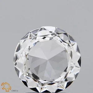 1.31 Carat Round Rose Lab Grown Diamond, Excellent Polish, E Color, VS1 Clarity