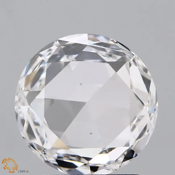 1.51 Carat Round Rose Lab Grown Diamond, Very Good Polish, F Color, VS2 Clarity