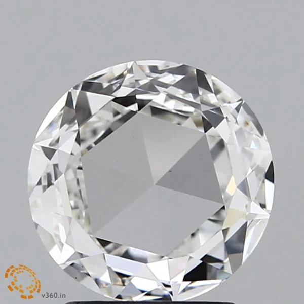 CC-RR-176-EX-F-VS1-NGX-17-14 1.76 Carat Round Rose Lab Grown Diamond, Excellent Polish, F Color, VS1 Clarity