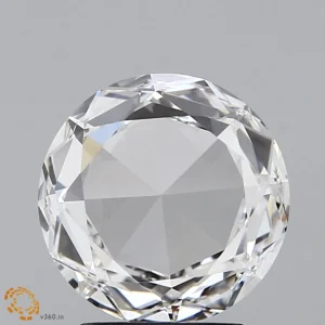 1.81 Carat Round Rose Lab Grown Diamond, Excellent Polish, F Color, VVS2 Clarity