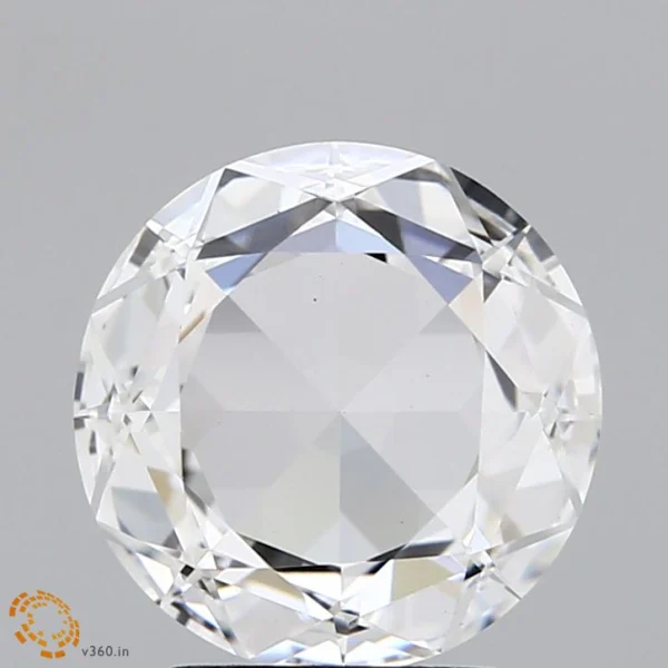2.01 Carat Round Rose Lab Grown Diamond, Excellent Polish, E Color, VS1 Clarity