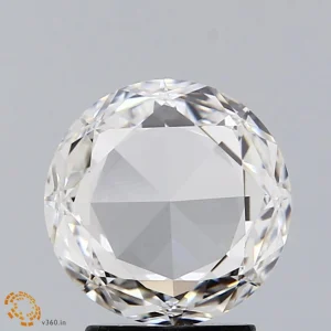2.02 Carat Round Rose Lab Grown Diamond, Excellent Polish, F Color, VS1 Clarity