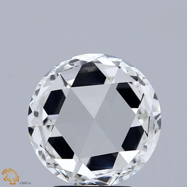 2.06 Carat Round Rose Lab Grown Diamond, Very Good Polish, G Color, VVS1 Clarity