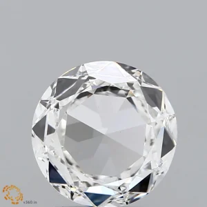 2.10 Carat Round Rose Lab Grown Diamond, Excellent Polish, G Color, VVS2 Clarity