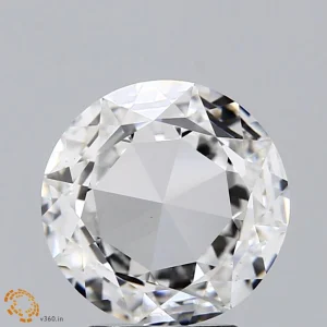 2.15 Carat Round Rose Lab Grown Diamond, Excellent Polish, E Color, VS1 Clarity