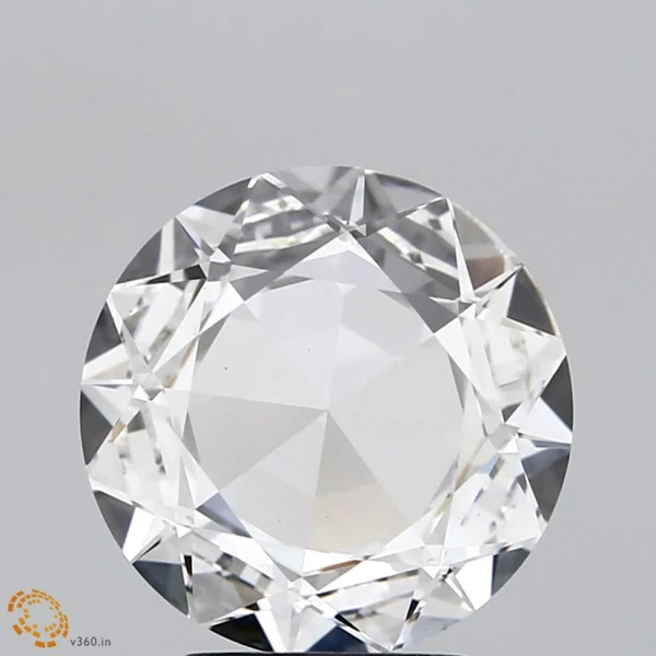 2.51 Carat Round Rose Lab Grown Diamond, Excellent Polish, F Color, VS1 Clarity