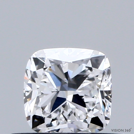 0.48 Carat Square Cushion Lab Grown Diamond, Very Good Polish, D Color, VS1 Clarity