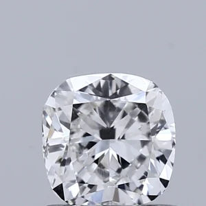 0.73 Carat Square Cushion Lab Grown Diamond, Very Good Polish, E Color, VS1 Clarity