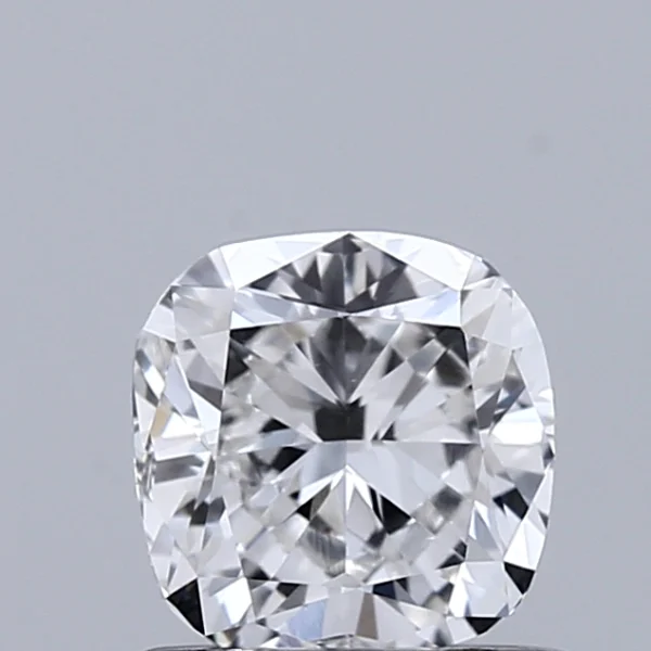 0.73 Carat Square Cushion Lab Grown Diamond, Very Good Polish, E Color, VS1 Clarity