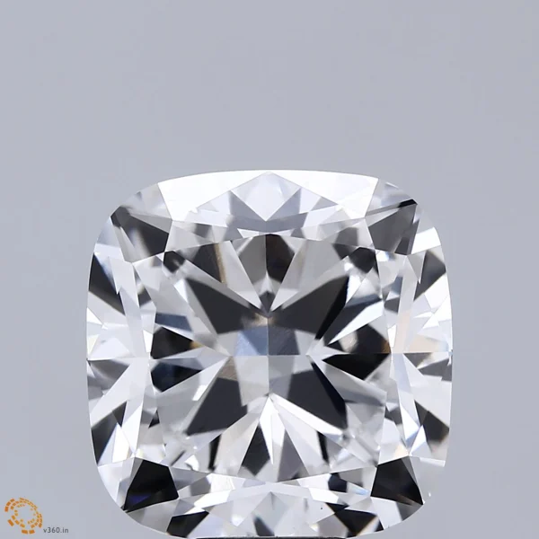 10.09 Carat Square Cushion Lab Grown Diamond, Excellent Polish, E Color, VVS2 Clarity