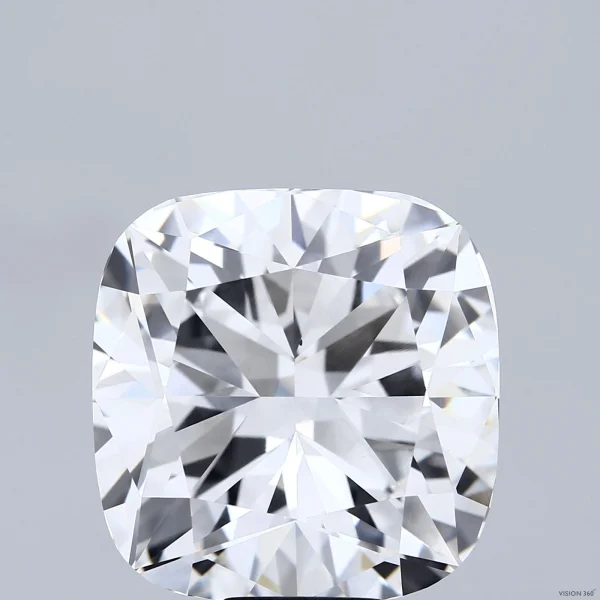 15.58 Carat Square Cushion Lab Grown Diamond, Excellent Polish, E Color, VS1 Clarity