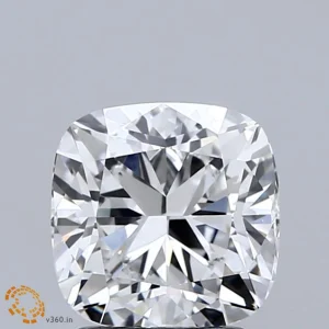 2.00 Carat Square Cushion Lab Grown Diamond, Excellent Polish, E Color, VS1 Clarity
