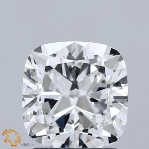 2.02 Carat Square Cushion Lab Grown Diamond, Excellent Polish, E Color, VVS2 Clarity