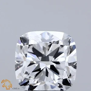 2.04 Carat Square Cushion Lab Grown Diamond, Excellent Polish, D Color, VS1 Clarity