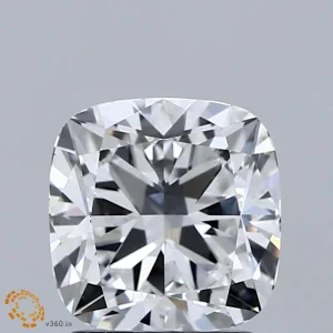 2.08 Carat Square Cushion Lab Grown Diamond, Excellent Polish, E Color, VS1 Clarity